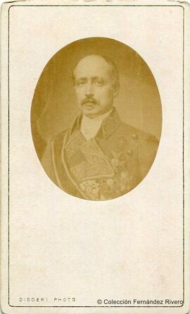 París, retrato del General Serrano, Francisco Serrano y Domínguez. Disdéri.