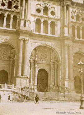 Málaga, Catedral, portada principal desde la Plaza del Obispo. E. Gálvez.