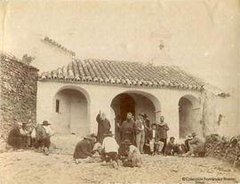 Córdoba, las Ermitas, los frailes impartiendo la bendición a los campesinos. Fragero, Agustín.
