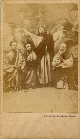 Sevilla, representación de la Pasión de Cristo: Jesús con los Apóstoles. José Pavón.