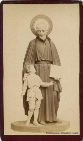 España, reproducción de la imagen de San José de Calasanz con un niño, autor desconocido. Fotógrafo desconocido.