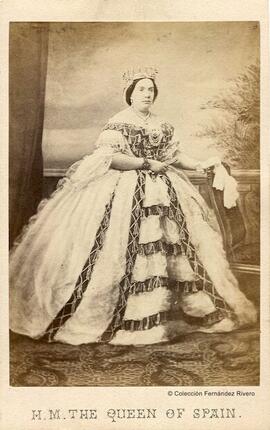Madrid, retrato de Isabel II reina de España. Charles Clifford.