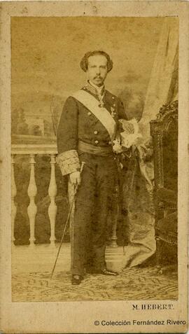 Madrid, retrato del rey Francisco de Asís, consorte de Isabel II. M. Hebert.