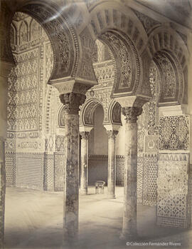 Sevilla, Alcázar, arcadas en el Salón de Embajadores. Fotógrafo desconocido.