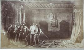 Reproducción óleo de Paul Delaroche representando la muerte del duque de Guisa. Clifford.
