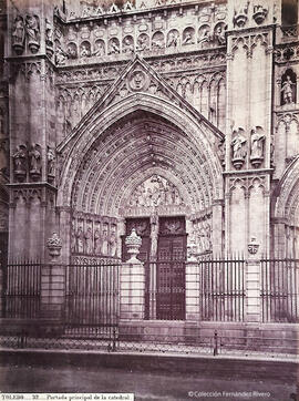 Toledo, catedral, puerta principal. J. Laurent.