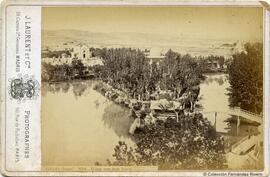 Alhama de Aragón (Zaragoza), balneario y lago termal. J. Laurent.