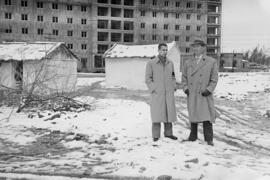 Málaga nevada. En el entorno del Hospital Carlos Haya. Febrero de 1954. España-09