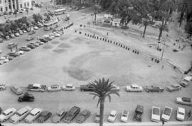 Plaza de la Marina. Obras de remodelación. Septiembre de 1963. Málaga, España. 01