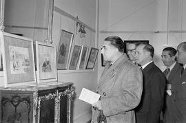 Exposición de pintura de Sánchez Vázquez en el Hotel Miramar. Febrero de 1954. Málaga. España.
