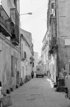 Calle San Jacinto, barrio de El Perchel. 1971. Málaga, España.