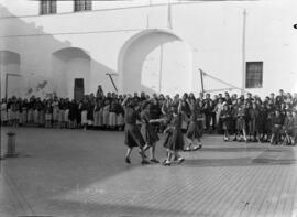 Cárcel de mujeres. Presas de la Guerra Civil Española. Hacia 1940. Málaga. España.