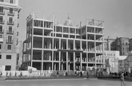 Construcción del Palacio de Diputación. 1954, noviembre. Málaga. España.