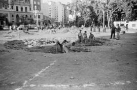 Plaza de la Marina. Obras de remodelación. Septiembre de 1963. Málaga, España. 05