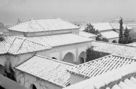Málaga nevada. La Alcazaba. Febrero de 1954. España-07