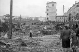Viviendas derribadas en el Arroyo del Cuarto. 1958-12. Inundaciones del 4 de diciembre de 1958. M...