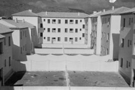 Construcción barriada en Ciudad Jardín. 1954, noviembre. Málaga. España.