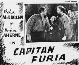 Cartel de cine: Victor Mc Laglen y Brian Aherne en Capitán Furia. Cliché Arenas. 01