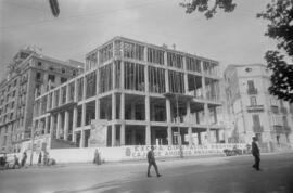 Construcción del Palacio de Diputación. 1954, octubre. Málaga. España.