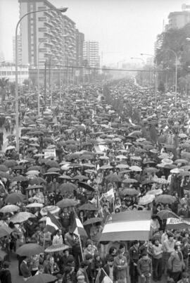 Manifestación por la autonomía de Andalucía. 1977-12-04. Málaga, España. 2.3. Manifestación.