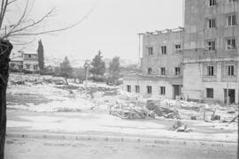Málaga nevada. Entorno del hospital Carlos Haya. Febrero de 1954