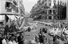 Procesión del Corpus Christi. Junio de 1958. Málaga. España.  01