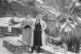 Málaga nevada. Jardines de Puerta Oscura. Febrero de 1954. España-04