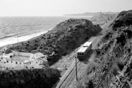 Línea de ferrocarril Málaga-Fuengirola. Febrero de 1958. España
