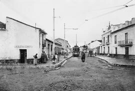 El Palo. Calle Málaga y Cuatro Esquinas del Palo. Hacia 1910. Málaga, España. Fondo Thomas-01