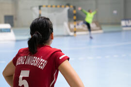 Partido Universidad de Primorska - Universidad de Akdeniz. Categoría femenina. Campeonato Europeo Universitario de Balonmano. Antequera. Julio de 2017