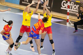 Partido Rumanía - España. Categoría femenina. Campeonato del Mundo Universitario de Balonmano. Antequera. Julio de 2016