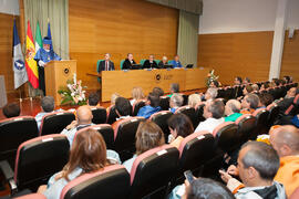 Investidura como Doctor "Honoris Causa" de Antonio Luque por la Facultad de Ciencias de la Universidad de Málaga. Edificio del Rectorado. Octubre de 2016