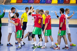 Partido Rusia - Portugal. Categoría masculina. Campeonato del Mundo Universitario de Balonmano. Antequera. Junio de 2016