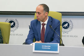 Alfonso Cortés. Jornada "Situación actual de Puerto Rico. Cooperación internacional y oportunidades de negocio en la isla". Edificio del Rectorado. Diciembre de 2017