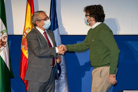 Toma de posesión de Nicolás Miguel Madrid Labrador como nuevo profesor titular del Área de Matemática Aplicada de la Universidad de Málaga. Paraninfo. Diciembre de 2021