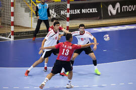 Partido Egipto - China Taipei. Categoría masculina. Campeonato del Mundo Universitario de Balonmano. Antequera. Julio de 2016