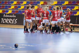 Partido Rusia - Polonia. Categoría femenina. Campeonato del Mundo Universitario de Balonmano. Antequera. Julio de 2016