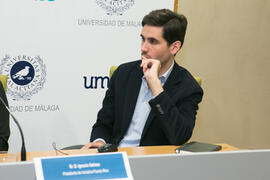 Ignacio Salinas. Jornada "Situación actual de Puerto Rico. Cooperación internacional y oportunidades de negocio en la isla". Edificio del Rectorado. Diciembre de 2017