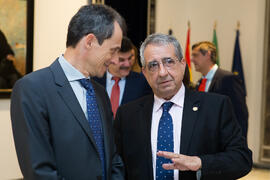 Pedro Duque y José Ángel Narváez. Edificio del Rectorado. Junio de 2018