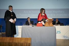 Toma de posesión de Elsa Marina Álvarez González como nueva Secretaria General de la Universidad de Málaga. Paraninfo. Marzo de 2024