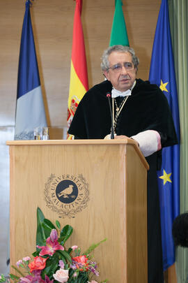 José Ángel Narváez en la investidura como Doctor "Honoris Causa" de Edmund Neugebauer por la Facultad de Medicina de la Universidad de Málaga. Edificio del Rectorado. Noviembre de 2016
