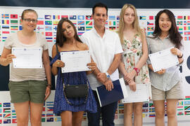 Graduación del alumnado del CIE de la Universidad de Málaga. Centro Internacional de Español. Julio de 2015