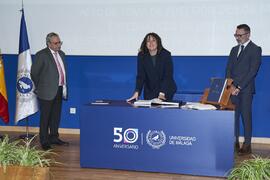 Toma de posesión de Noemi Ruiz López como profesora titular del Área de Bioquímica y Biología Molecular de la Universidad de Málaga. Toma de posesión de nuevos catedráticos y profesores titulares de la Universidad de Málaga. Paraninfo. Noviembre de 2023
