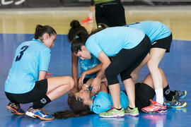 Partido Universidad de Málaga - Universidad de Aveiro. Categoría femenina. Campeonato Europeo Universitario de Balonmano. Antequera. Julio de 2017
