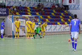 Partido Ucrania contra Brasil. 14º Campeonato del Mundo Universitario de Fútbol Sala 2014 (FUTSAL). Antequera. Julio de 2014