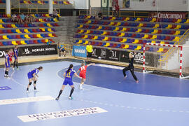 Partido Rumanía - Rusia. Categoría femenina. Campeonato del Mundo Universitario de Balonmano. Antequera. Julio de 2016