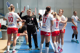 Partido Polonia - España. Categoría femenina. Campeonato del Mundo Universitario de Balonmano. Antequera. Julio de 2016