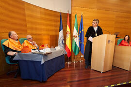 Discurso de Teodomiro López. Investidura de Jorge Martínez-Vázquez como Doctor "Honoris Causa" por la Universidad de Málaga. Edificio del Rectorado. Julio de 2025