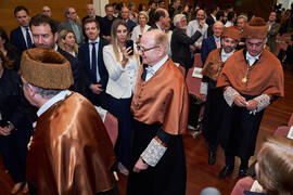 Comitiva académica. Investidura de Aníbal Ollero como Doctor "Honoris Causa" por la Universidad de Málaga. Edificio del Rectorado. Mayo de 2025