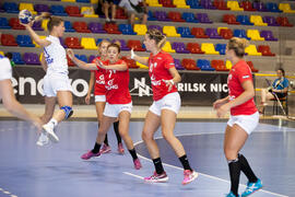 Partido Rusia - Polonia. Categoría femenina. Campeonato del Mundo Universitario de Balonmano. Antequera. Julio de 2016